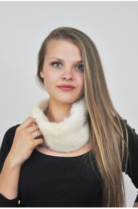 White mink fur headband - Fur collar